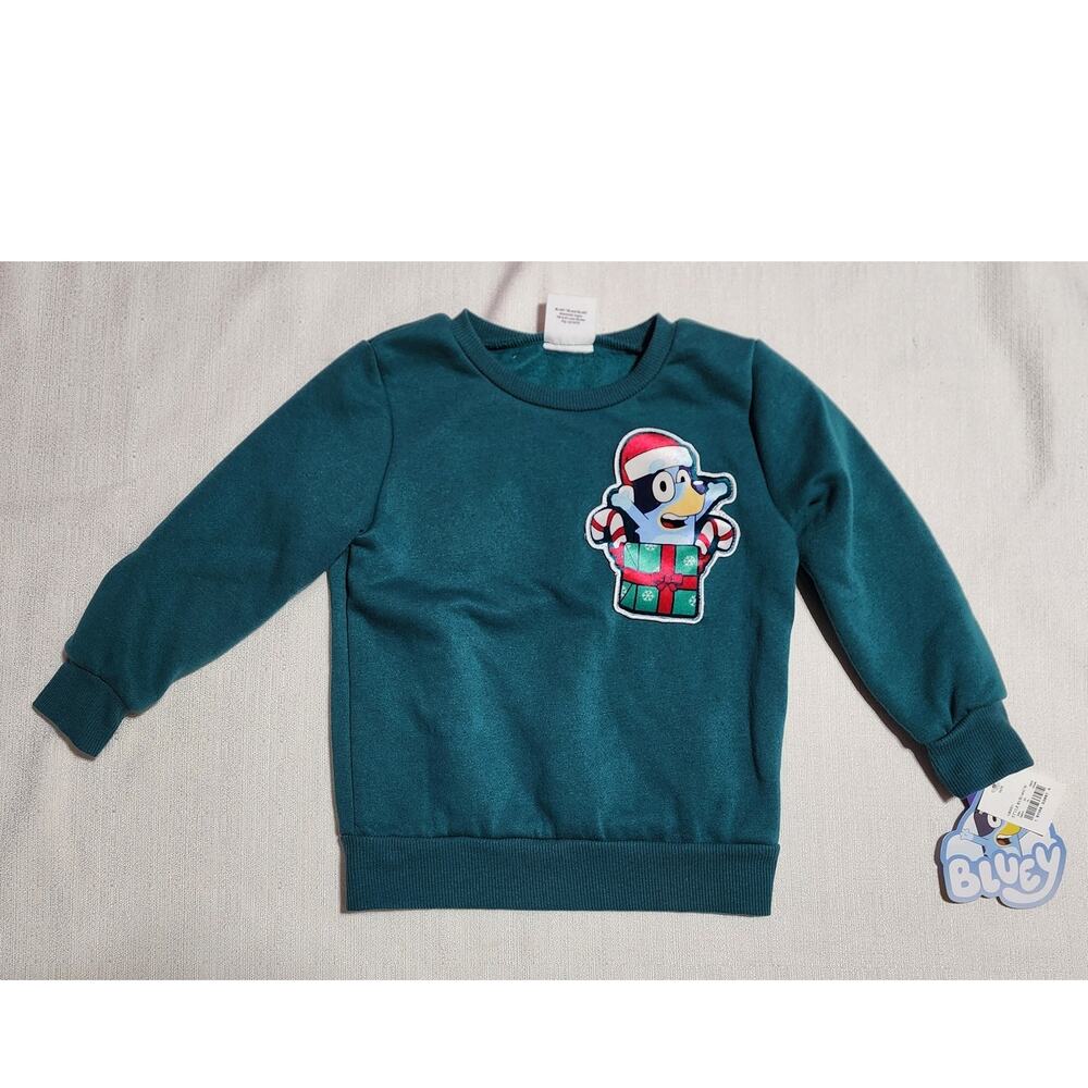 Bluey toddler sweatshirt Christmas 4T